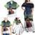Personalized Finland Family Matching Off Shoulder Maxi Dress and Hawaiian Shirt Brown Bear With Symbol Under The Aurora Sky - Wonder Print Shop