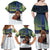 Personalized Finland Family Matching Off Shoulder Maxi Dress and Hawaiian Shirt Brown Bear With Symbol Under The Aurora Sky - Wonder Print Shop