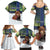 Personalized Finland Family Matching Summer Maxi Dress and Hawaiian Shirt Brown Bear With Symbol Under The Aurora Sky - Wonder Print Shop