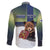 Personalized Finland Family Matching Tank Maxi Dress and Hawaiian Shirt Brown Bear With Symbol Under The Aurora Sky - Wonder Print Shop