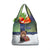 Finland Grocery Bag Brown Bear With Symbol Under The Aurora Sky - Wonder Print Shop