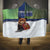 Finland Hooded Blanket Brown Bear With Symbol Under The Aurora Sky - Wonder Print Shop