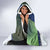 Finland Hooded Blanket Brown Bear With Symbol Under The Aurora Sky - Wonder Print Shop