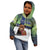 Personalized Finland Kid Hoodie Brown Bear With Symbol Under The Aurora Sky - Wonder Print Shop