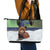 Finland Leather Tote Bag Brown Bear With Symbol Under The Aurora Sky - Wonder Print Shop