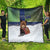 Finland Quilt Brown Bear With Symbol Under The Aurora Sky - Wonder Print Shop