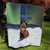 Finland Quilt Brown Bear With Symbol Under The Aurora Sky - Wonder Print Shop
