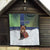 Finland Quilt Brown Bear With Symbol Under The Aurora Sky - Wonder Print Shop