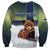 Personalized Finland Sweatshirt Brown Bear With Symbol Under The Aurora Sky - Wonder Print Shop