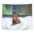 Finland Tapestry Brown Bear With Symbol Under The Aurora Sky - Wonder Print Shop