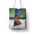 Finland Tote Bag Brown Bear With Symbol Under The Aurora Sky - Wonder Print Shop