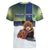 Personalized Finland Women V-Neck T-Shirt Brown Bear With Symbol Under The Aurora Sky - Wonder Print Shop