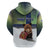Personalized Finland Zip Hoodie Brown Bear With Symbol Under The Aurora Sky - Wonder Print Shop