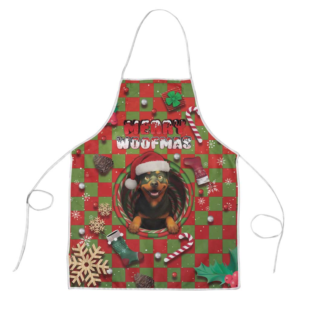 Rottweiler Christmas Apron Merry Woofmas - Wonder Print Shop