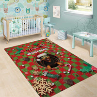 Rottweiler Christmas Area Rug Merry Woofmas - Wonder Print Shop