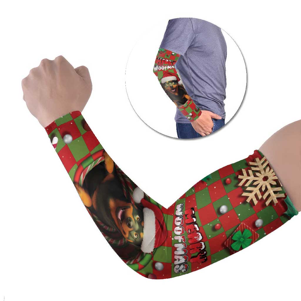 Rottweiler Christmas Arm Sleeves Merry Woofmas - Wonder Print Shop