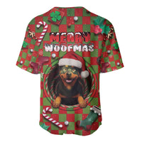 Rottweiler Christmas Baseball Jersey Merry Woofmas - Wonder Print Shop