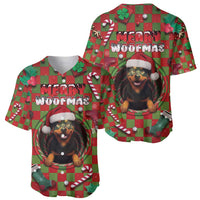Rottweiler Christmas Baseball Jersey Merry Woofmas - Wonder Print Shop