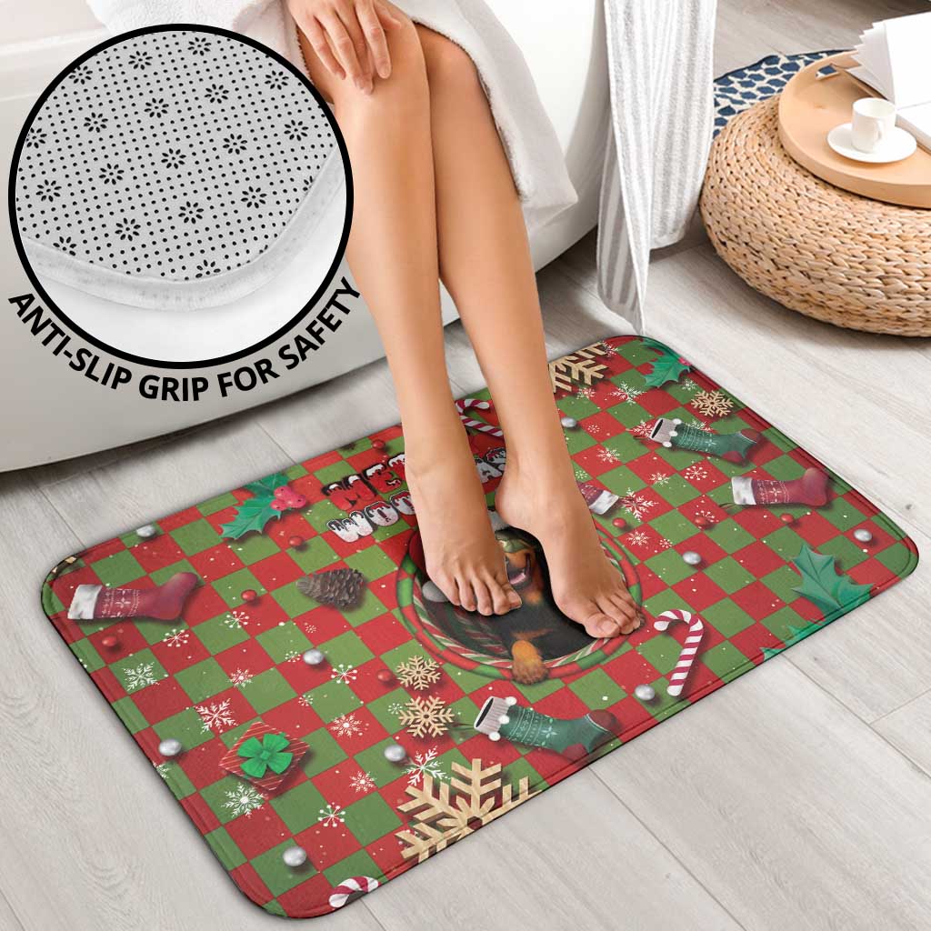 Rottweiler Christmas Bathroom Set Merry Woofmas - Wonder Print Shop