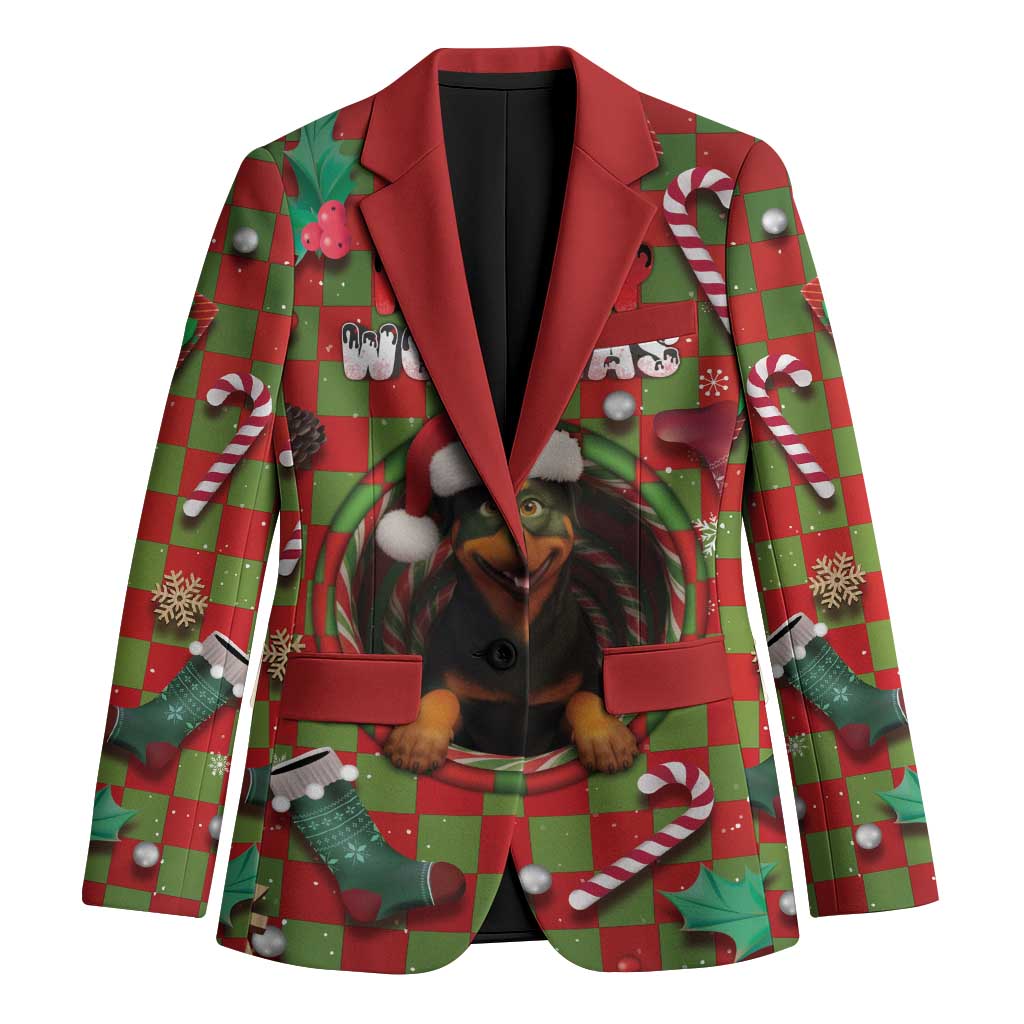 Rottweiler Christmas Blazer Merry Woofmas - Wonder Print Shop