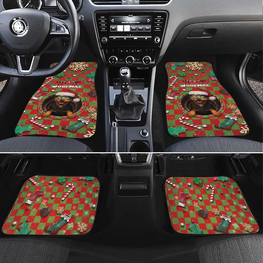 Rottweiler Christmas Car Mats Merry Woofmas - Wonder Print Shop