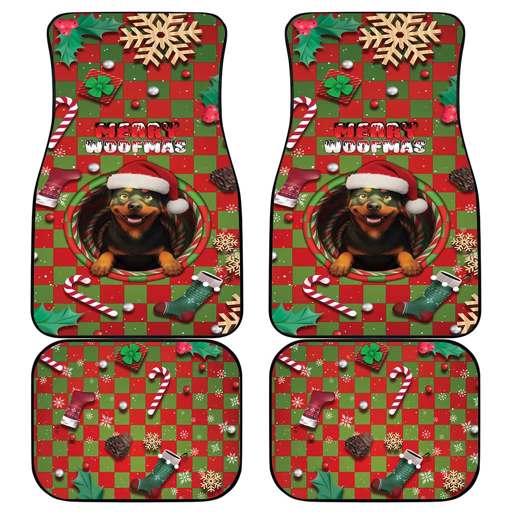 Rottweiler Christmas Car Mats Merry Woofmas - Wonder Print Shop