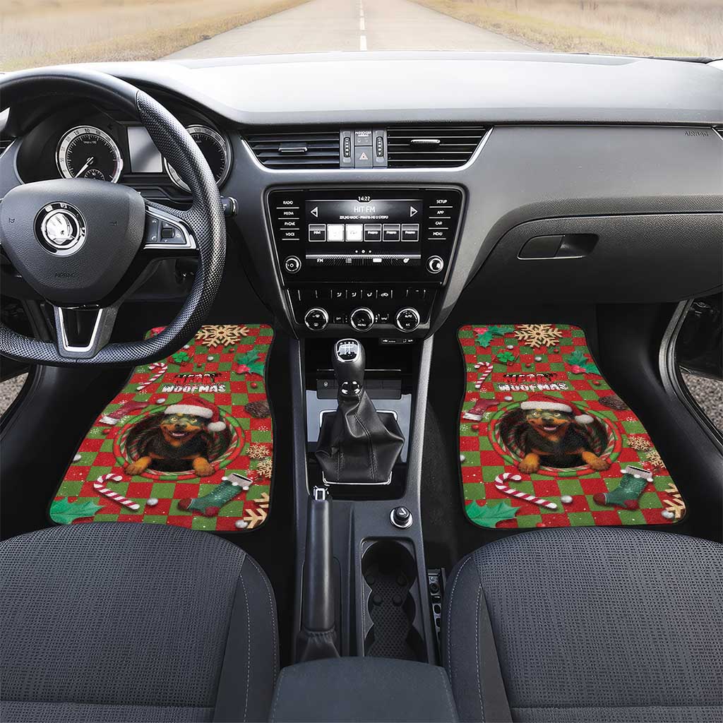 Rottweiler Christmas Car Mats Merry Woofmas - Wonder Print Shop