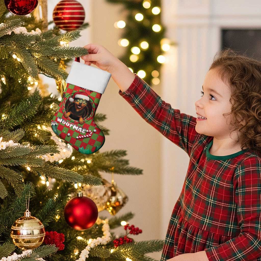 Rottweiler Christmas Stocking Merry Woofmas - Wonder Print Shop