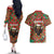 Rottweiler Christmas Couples Matching Off The Shoulder Long Sleeve Dress and Hawaiian Shirt Merry Woofmas - Wonder Print Shop