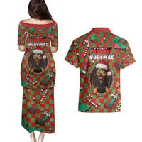 Rottweiler Christmas Couples Matching Puletasi and Hawaiian Shirt Merry Woofmas - Wonder Print Shop