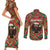Rottweiler Christmas Couples Matching Short Sleeve Bodycon Dress and Long Sleeve Button Shirt Merry Woofmas - Wonder Print Shop