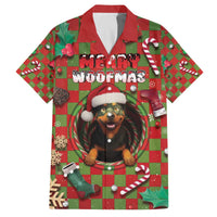 Rottweiler Christmas Family Matching Off The Shoulder Long Sleeve Dress and Hawaiian Shirt Merry Woofmas - Wonder Print Shop