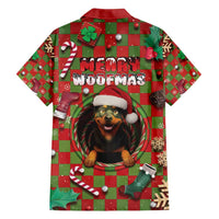 Rottweiler Christmas Family Matching Off Shoulder Short Dress and Hawaiian Shirt Merry Woofmas - Wonder Print Shop