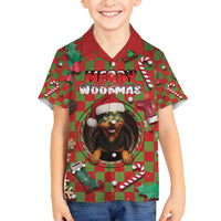 Rottweiler Christmas Family Matching Off Shoulder Short Dress and Hawaiian Shirt Merry Woofmas - Wonder Print Shop