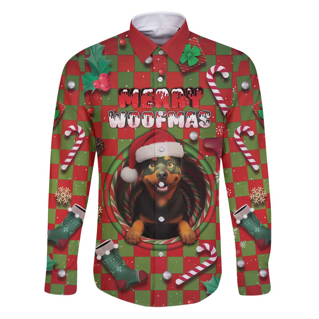 Rottweiler Christmas Family Matching Puletasi and Hawaiian Shirt Merry Woofmas - Wonder Print Shop