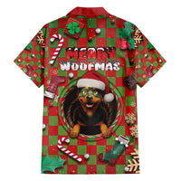 Rottweiler Christmas Family Matching Short Sleeve Bodycon Dress and Hawaiian Shirt Merry Woofmas - Wonder Print Shop