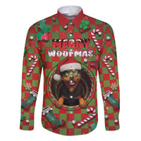 Rottweiler Christmas Family Matching Short Sleeve Bodycon Dress and Hawaiian Shirt Merry Woofmas - Wonder Print Shop
