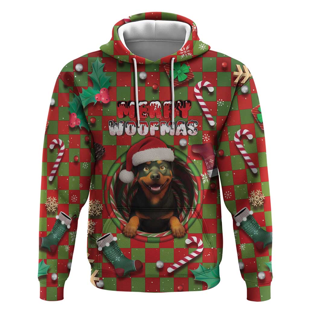 Rottweiler Christmas Hoodie Merry Woofmas - Wonder Print Shop