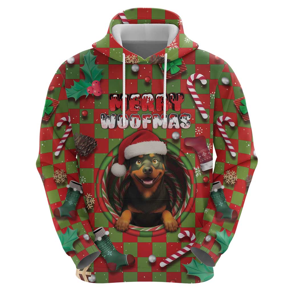 Rottweiler Christmas Hoodie Merry Woofmas - Wonder Print Shop