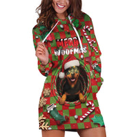 Rottweiler Christmas Hoodie Dress Merry Woofmas - Wonder Print Shop