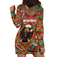 Rottweiler Christmas Hoodie Dress Merry Woofmas - Wonder Print Shop