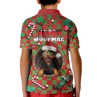 Rottweiler Christmas Kid Polo Shirt Merry Woofmas - Wonder Print Shop