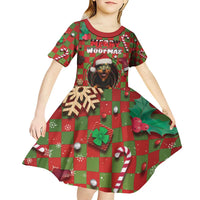 Rottweiler Christmas Kid Short Sleeve Dress Merry Woofmas - Wonder Print Shop