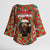 Rottweiler Christmas Kimono Sleeve Blouse Merry Woofmas - Wonder Print Shop