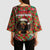 Rottweiler Christmas Kimono Sleeve Blouse Merry Woofmas - Wonder Print Shop