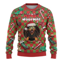 Rottweiler Christmas Ugly Christmas Sweater Merry Woofmas - Wonder Print Shop