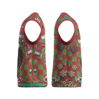 Rottweiler Christmas Knitted V-Neck Vest Merry Woofmas - Wonder Print Shop