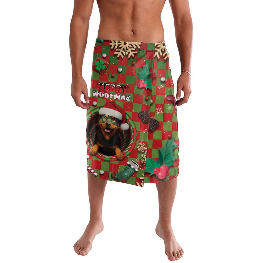 Rottweiler Christmas Lavalava Merry Woofmas - Wonder Print Shop