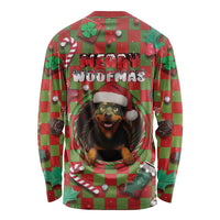 Rottweiler Christmas Long Sleeve Shirt Merry Woofmas - Wonder Print Shop