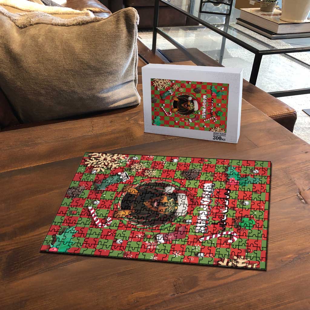 Rottweiler Christmas Puzzle Merry Woofmas - Wonder Print Shop